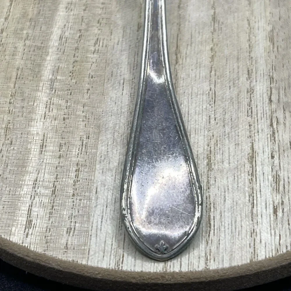 VTG Atq WM Rogers&Son Pat Jan 4 1910 Silverplate Daisy Pattern Gravy Soup Spoon